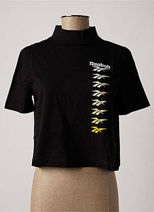 T-shirt sérigraphie manches courtes noir REEBOK femme