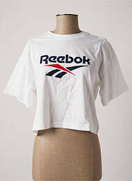 T-shirt manches mi-longues manches courtes blanc REEBOK femme