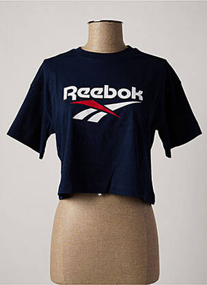 T-shirt sérigraphie manches courtes bleu REEBOK femme