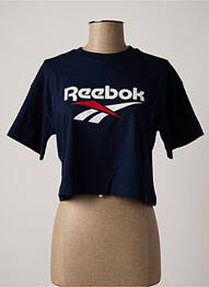 T-shirt manches mi-longues manches courtes bleu REEBOK femme