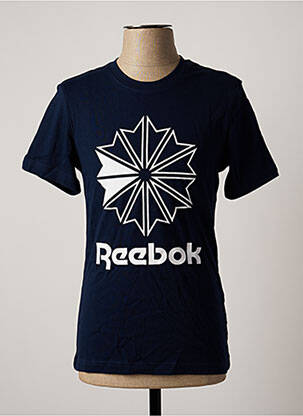 T-shirt coupe cintrée manches courtes bleu REEBOK homme
