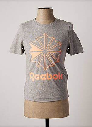 T-shirt tissage chiné manches courtes gris REEBOK homme