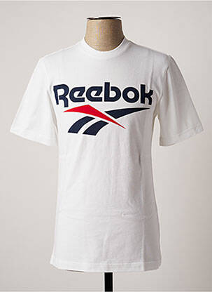 T-shirt coupe cintrée manches courtes blanc REEBOK homme