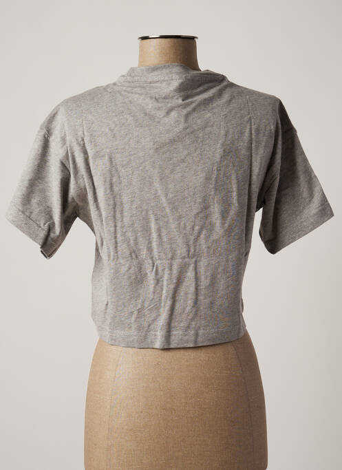 T-shirt manches mi-longues manches courtes gris REEBOK femme