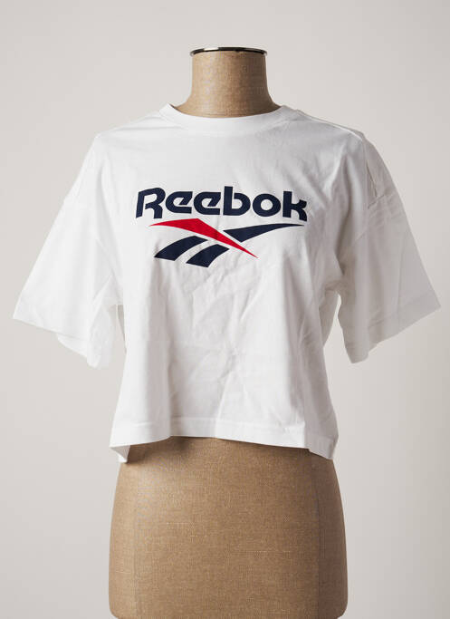 T-shirt manches mi-longues manches courtes blanc REEBOK femme
