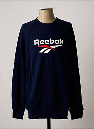 Sweat-shirt finition bords-côtes manches longues bleu REEBOK homme