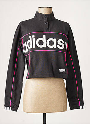 Sweat-shirt sans capuche noir ADIDAS femme