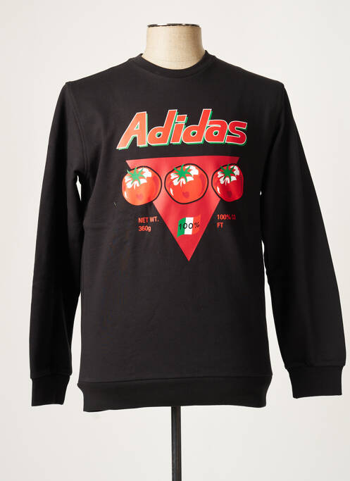 Sweat-shirt sans capuche noir ADIDAS homme