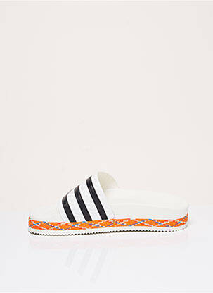 Mules/sabots type de semelle anatomique talon plat jusqu'à 3cm blanc ADIDAS femme