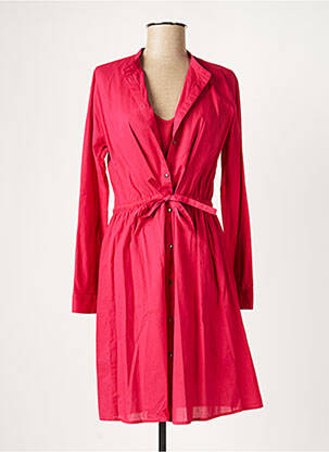Robe mi-longue manches longues manches longues rose COMPTOIR DES COTONNIERS femme