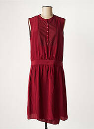 Robe mi-longue tissage crêpe sans manche rouge COMPTOIR DES COTONNIERS femme