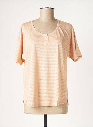 T-shirt coupe droite manches courtes beige COMPTOIR DES COTONNIERS femme