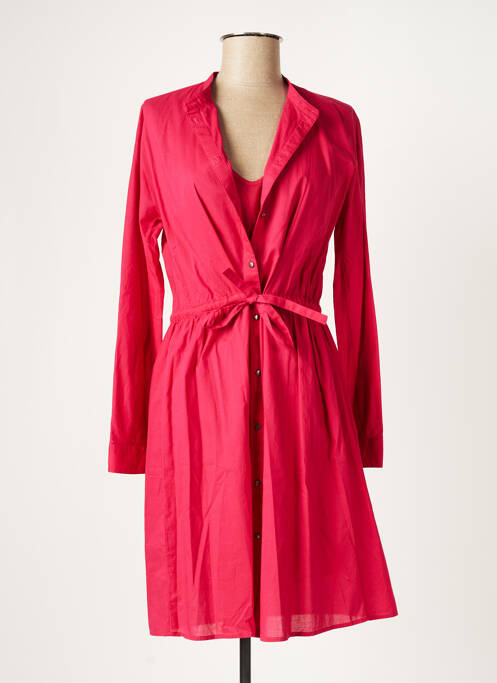Robe mi-longue manches longues manches longues rose COMPTOIR DES COTONNIERS femme