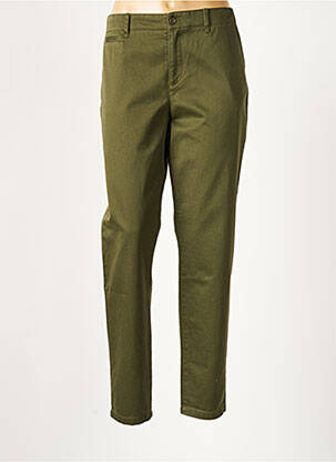 Pantalon chino tissage popeline taille normale vert COMPTOIR DES COTONNIERS femme