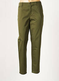 Pantalon chino tissage popeline taille normale vert COMPTOIR DES COTONNIERS femme