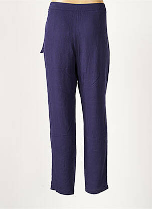 Pantalon slim taille haute taille haute bleu COMPTOIR DES COTONNIERS femme