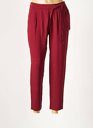 Pantalon slim poches taille haute rouge COMPTOIR DES COTONNIERS femme