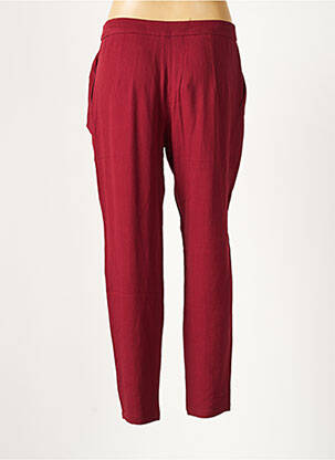 Pantalon slim taille haute taille haute rouge COMPTOIR DES COTONNIERS femme