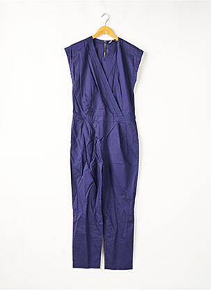 Combi-pantalon col cache-coeur sans manche bleu COMPTOIR DES COTONNIERS femme
