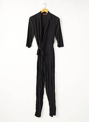 Combi-pantalon tissage crêpe manches 3/4 noir COMPTOIR DES COTONNIERS femme