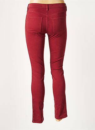 Pantalon slim tissage popeline taille normale rouge COMPTOIR DES COTONNIERS femme