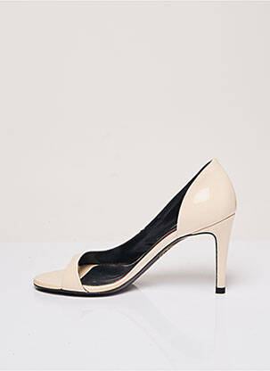 Sandales/nu pieds matière lisse talon de 7 à 9cm rose MAISON ERNEST femme