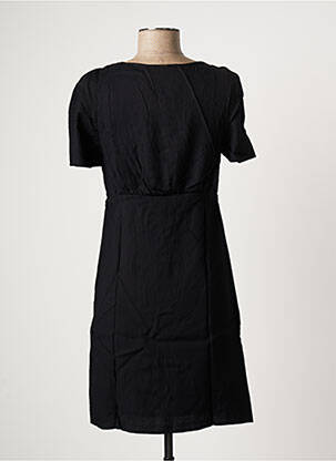 Robe courte coupe évasée manches courtes noir IKKS femme