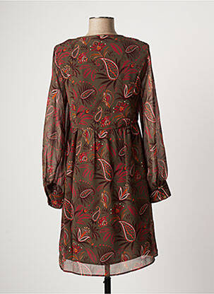 Robe courte coupe évasée manches courtes noir IKKS femme