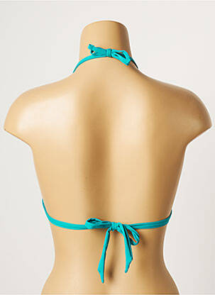 Haut de maillot de bain fermeture liens à nouer haut soutien-gorge avec mousse de rembourrage amovible bleu VARIANCE femme