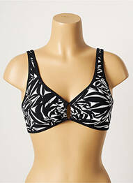 Haut de maillot de bain stretch haut soutien-gorge moulé noir BELCOR femme