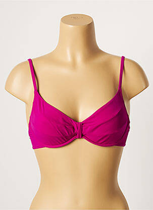 Haut de maillot de bain stretch haut soutien-gorge emboitant rose LOU femme
