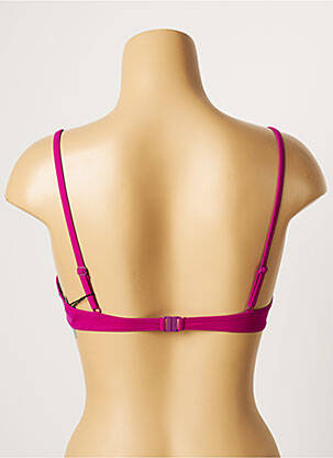 Haut de maillot de bain stretch haut soutien-gorge emboitant rose LOU femme