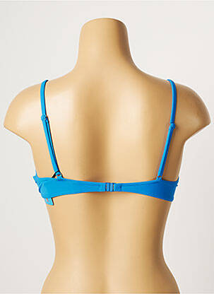 Haut de maillot de bain stretch haut soutien-gorge emboitant bleu LOU femme