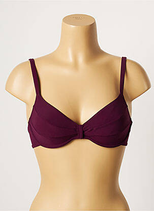 Haut de maillot de bain stretch haut soutien-gorge emboitant violet LOU femme