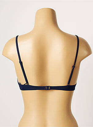 Haut de maillot de bain stretch haut soutien-gorge balconnet bleu LOU femme