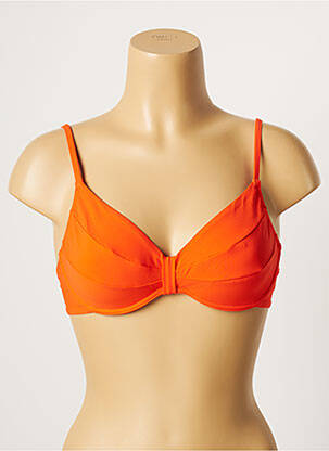 Haut de maillot de bain stretch haut soutien-gorge balconnet orange LOU femme