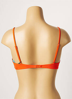 Haut de maillot de bain stretch haut soutien-gorge balconnet orange LOU femme