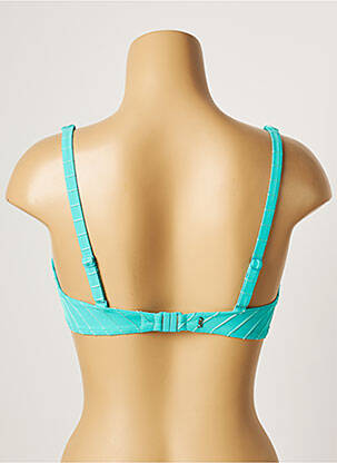 Haut de maillot de bain stretch haut soutien-gorge emboitant bleu LOU femme