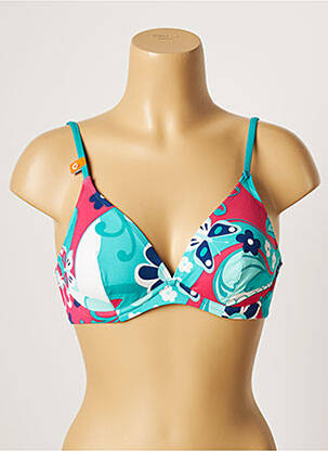 Haut de maillot de bain stretch haut soutien-gorge emboitant bleu CHERRY BEACH femme