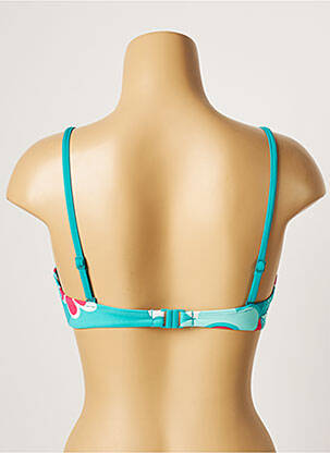 Haut de maillot de bain stretch haut soutien-gorge emboitant bleu CHERRY BEACH femme