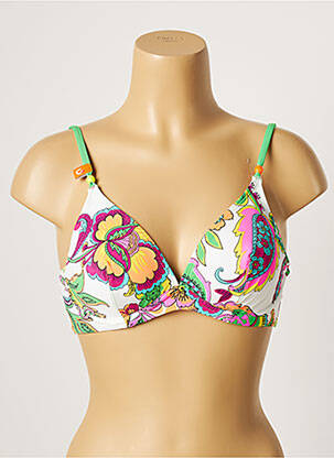 Haut de maillot de bain stretch haut soutien-gorge emboitant vert CHERRY BEACH femme