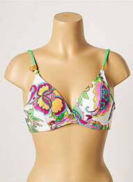 Haut de maillot de bain stretch haut soutien-gorge emboitant vert CHERRY BEACH femme