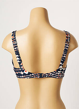 Haut de maillot de bain stretch haut soutien-gorge emboitant bleu BELCOR femme