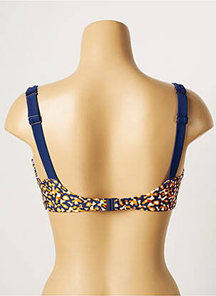 Haut de maillot de bain stretch haut soutien-gorge emboitant bleu BESTFORM femme