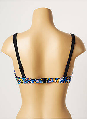 Haut de maillot de bain stretch haut soutien-gorge emboitant bleu BELCOR femme