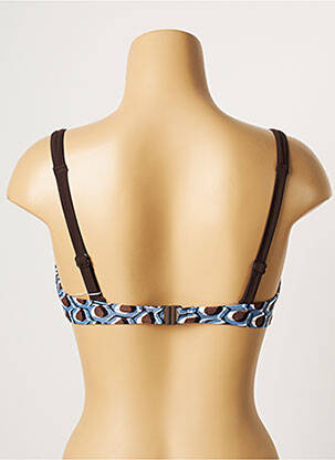 Haut de maillot de bain stretch haut soutien-gorge emboitant marron BELCOR femme
