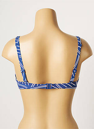 Haut de maillot de bain stretch haut soutien-gorge emboitant bleu BELCOR femme