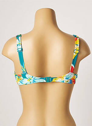 Haut de maillot de bain stretch haut soutien-gorge emboitant vert BELCOR femme
