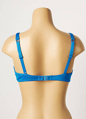 Haut de maillot de bain stretch haut soutien-gorge emboitant bleu BELCOR femme