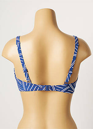 Haut de maillot de bain stretch haut soutien-gorge emboitant bleu BELCOR femme